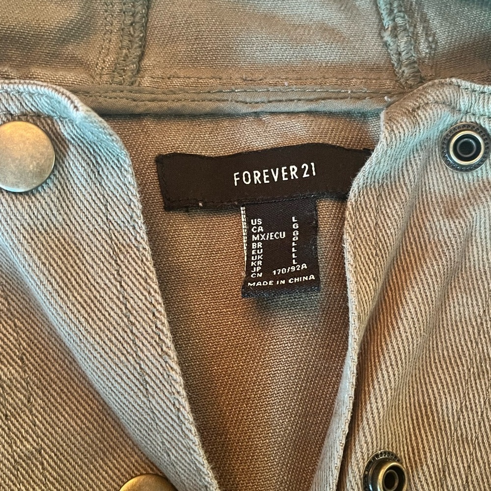 Forever 21 Army Green Utility Jacket - Picture 2 of 4